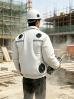 Gilet de refroidissement TEC Semiconductor Peltier avec 2 ventilateurs haute puissance, 100% polyester, vêtements de refroidissement d'été pour hommes et femmes
