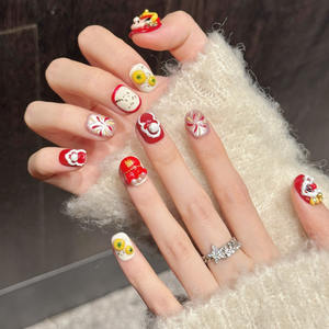 Diseño # 3370 <span class=keywords><strong>Uñas</strong></span> Postizas de Año Nuevo Chino, Alta Calidad, 3D, <span class=keywords><strong>León</strong></span> Danzante, Dios del Dinero, Adornos para <span class=keywords><strong>Uñas</strong></span>, <span class=keywords><strong>Uñas</strong></span> Postizas de Lujo Hechas a Mano - Product Image 3