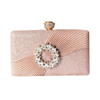 Pochette de soirée tendance SUOLING Water Cube en acrylique, petit format carré, ornée de diamants, pour téléphone, à porter à la main, pour banquets et fêtes, motif géométrique quadrillé