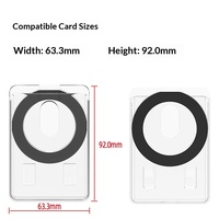 Support magnétique vertical flexible pour cartes avec béquille, coque transparente en PC pour téléphone, aimant puissant, support horizontal portable