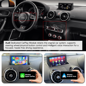 Module d'interface décodeur sans fil <span class=keywords><strong>Apple</strong></span> <span class=keywords><strong>CarPlay</strong></span> et Android personnalisé en gros A1 <span class=keywords><strong>Q3</strong></span> MMI 2G 3G pour <span class=keywords><strong>Audi</strong></span> A1Q3 2013 - 2018 - Product Image 3