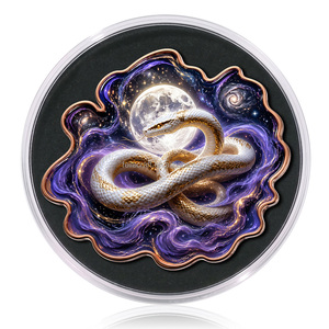 Pièce de monnaie en cuivre fin .999 de 1 oz, forme irrégulière, motif fantaisie <span class=keywords><strong>Serpent</strong></span>, Dragon, Déesse, en relief 3D, style barre/badge, pièce de collection - Product Image 5
