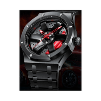 Montres en acier inoxydable avec mouvement automatique japonais, design d'usine et personnalisables, simili-squelette lumineux, pour marque privée