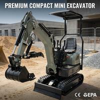 LIVRAISON GRATUITE Mini-excavatrice 1 tonne EURO 5 Moteur EPA Kubota Micro-excavatrice sur chenilles pour ferme 2 tonnes 3 tonnes Petites excavatrices à vendre