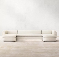 Modernes Hochwertiges Luxus-Leinensofa-Set Wohnzimmermöbel Ecksofa