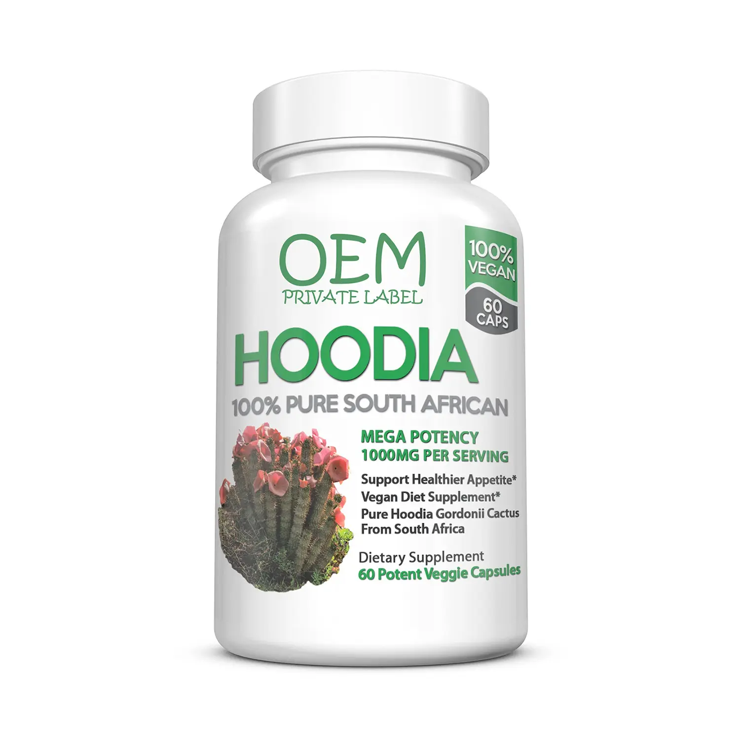 Cápsulas Hoodia de alta qualidade apoiam o apetite saudável e reduzem o suplemento de peso das cápsulas Hoodia