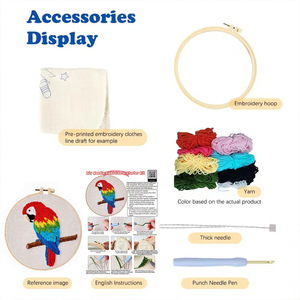 <span class=keywords><strong>Kit</strong></span> de Manualidades Creativas con Aguja Mágica para Animales, <span class=keywords><strong>Kit</strong></span> de <span class=keywords><strong>Bordado</strong></span> con Aguja Mágica para Principiantes con Aro de <span class=keywords><strong>Bordado</strong></span> - Product Image 6