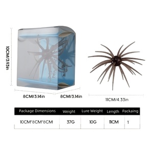 Nuova <span class=keywords><strong>Esca</strong></span> Morbida a Forma di Riccio Marino Galleggiante 11cm 10g 9 Colori, <span class=keywords><strong>Esca</strong></span> <span class=keywords><strong>Artificiale</strong></span> in TPE per <span class=keywords><strong>Pesca</strong></span> in Acqua Salata e Dolce - Product Image 2