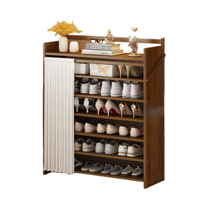 <span class=keywords><strong>Zapatero</strong></span> de Bambú de Gran Capacidad y Múltiples Niveles con Diseño Moderno para Sala de Estar, Muebles para el Hogar y Almacenamiento de Calzado Familiar - Product Image 5