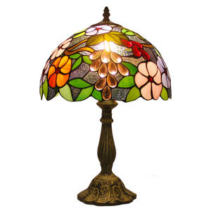 Vintage-Luxus-Tiffany-Nachttisch lampe im europäischen Stil Moderne Kuppel Warme kreative pastorale Traube-unter dem Motto Living Dining - Product Image 2