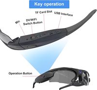 Wifi Caméra Lunettes de Soleil Sport HD 1080P Enregistrement Vidéo Lunettes DVR Eye wear avec UV400 Lentilles pour Sports de Plein Air