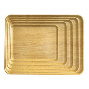 Juego de bandejas de servir de madera estilo japonés, rectangulares, con vetas de madera amarillas, para té, café, uso en hoteles - Product Image 3