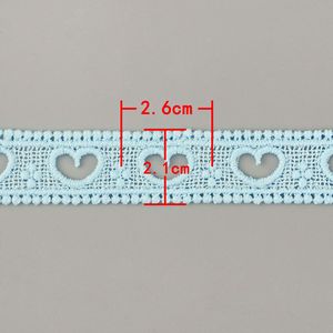 Nhà Máy 2.1Cm Hình Trái Tim Ren Rỗng Mã Vạch Tự Làm Trẻ Em Của Và Phụ Nữ Của Quần Áo Trang Trí Phụ Kiện Không Đàn Hồi Ren - Product Image 5