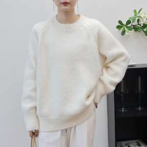 <span class=keywords><strong>Pull</strong></span> à col rond tricoté pour femmes de couleur unie automne/hiver <span class=keywords><strong>pull</strong></span> doux et confortable haut en tricot <span class=keywords><strong>pull</strong></span> décontracté à manches longues - Product Image 1