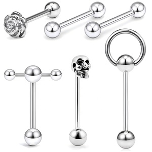 Bijoux <span class=keywords><strong>de</strong></span> <span class=keywords><strong>piercing</strong></span> corporel unisexe en acier inoxydable, barre <span class=keywords><strong>de</strong></span> <span class=keywords><strong>piercing</strong></span> pour la <span class=keywords><strong>langue</strong></span>, anneau <span class=keywords><strong>de</strong></span> <span class=keywords><strong>langue</strong></span> en forme <span class=keywords><strong>de</strong></span> crâne, clou <span class=keywords><strong>de</strong></span> <span class=keywords><strong>langue</strong></span> en forme <span class=keywords><strong>de</strong></span> rose - Product Image 4