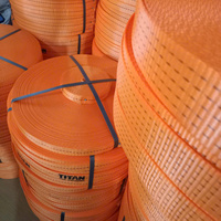 Webbing Poliester/Nilon Kekuatan Tinggi Tebal 1.6-3mm Merek Kustom Warna Solid Ukuran Kustom Sabuk Tali Pengaman Tas Ransel