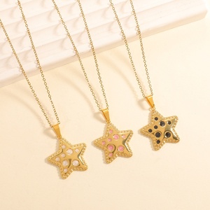 Collar con colgante de estrella de cinco puntas Jingciren Boutique, diseño exquisito, estilo europeo y estadounidense, para la clavícula - Product Image 1