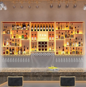 Portabottiglie da Parete Industriale di Lusso per Grossisti di Prodotti Alimentari | Ferro Battuto | Organizzatore per Bottiglie di Vino | Bistrot, Taverna Commerciale - Product Image 4