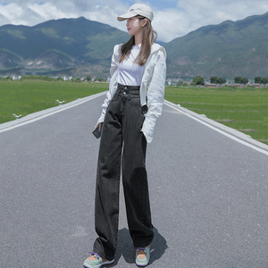 Jeans de haute qualité <span class=keywords><strong>pour</strong></span> femmes, style décontracté, nouvelle collection, grandes tailles, coupe droite, ample, effet amincissant - Product Image 4