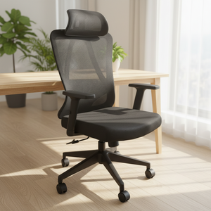 Vente directe d'usine, chaise de <span class=keywords><strong>bureau</strong></span> ergonomique à dossier haut en maille, chaise de <span class=keywords><strong>bureau</strong></span> pivotante réglable en hauteur, design moderne, chaises pivotantes - Product Image 2