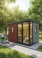 Maison modulaire multifonctionnelle en bois, studio/maison d'hôtes de jardin, unité de vie extérieure moderne et durable, salon