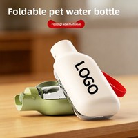 Gourde portable pour chien et chat avec distributeur d'eau en plastique à large ouverture – Indispensable pour les promenades