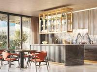 Meubles de salon modernes de luxe en bois massif maison bar cave à vin