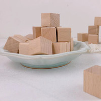 Cubes en bois pour arts et artisanat Blocs photo bricolage Blocs en bois naturel non finis