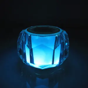 Lonvel New Arrival Crystal Speaker With Atmosphere Night Light Support TF Card Radio Aux Type-C Port F88 Real Crystal Table Lamp