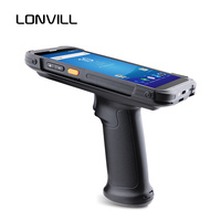 Lecteur RFID Android PDA LONVILL, lecture de code longue distance 30 mètres, anti-chute 2,4 mètres, lecteur RFID UHF mobile industriel