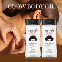 Huile Corporelle Éclaircissante et Hydratante au Kojic Acid, 200ml, pour Massage et Soin de la Peau Naturel Après le Bain – Vente en Gros