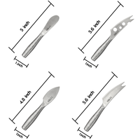Couteau à fromage portable Junqin en acier inoxydable pour étaler le beurre à la vanille et les sauces, modèle CP-8809, matériau métallique