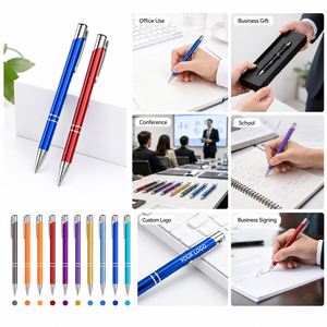 Bolígrafo de Aluminio Personalizado con Logotipo, Bolígrafo Metálico con Mecanismo de Clic para Regalos Publicitarios Empresariales y Uso en Oficina, Venta al Por Mayor - Product Image 2