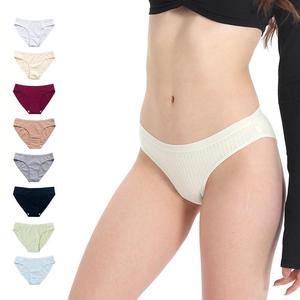 Biancheria intima di cotone traspirante a vita media per donna di grandi dimensioni da donna in stile sportivo mutandine in maglia <span class=keywords><strong>Sexy</strong></span> tinta unita - Product Image 2