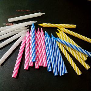 Merri Wish coloré fileté <span class=keywords><strong>anniversaire</strong></span> petite bougie créatif coloré 144 pièces monté spirale gâteau <span class=keywords><strong>d</strong></span>écoration bougies - Product Image 3