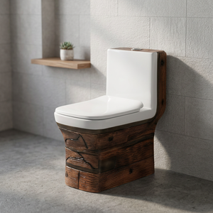 Modern Chinese Black Gold Ceramic One Piece WC Siphonic Dual Flush Floor Mounted Water Closet Toilet - Product Image 6