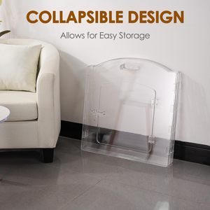 Bağlantısız 2-in-1 akrilik köpek kapıları katlanabilir 6 Panel akrilik kapalı çit yavru küçük orta köpekler için - Product Image 6