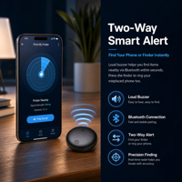 Mini traceur intelligent magnétique double système Find My Hub pour portefeuille, clés, vélo, animaux de compagnie avec alerte sonore