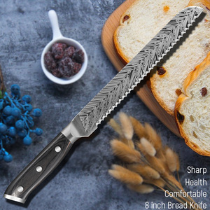 Ensemble de couteaux de cuisine ambidextres Waikin faits à la main en acier inoxydable 4Cr13, 10 pièces, Pakkawood, Chef, Utilitaire, Désosseur, Nakiri, <span class=keywords><strong>Kiritsuke</strong></span> - Product Image 5