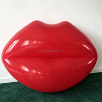 Jouet gonflable personnalisé Wanjun en forme de bouche sexy, lèvres rouges en PVC gonflables à vendre