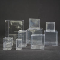 MOQ 50pz Scatole di Imballaggio in PVC Trasparente, Scatola con Finestra in PET, Scatola Regalo Quadrata per Vendita al Dettaglio, Scatola Pieghevole in PP Trasparente, Personalizzazione Accettata