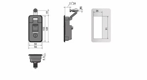 Xe Tải Điện Bảng Điều Chỉnh Kích Hoạt Chốt Kẽm Hợp Kim Đẩy Nút Cửa Khóa Với Nén Đòn Bẩy Cho An Toàn Bảng Điều Chỉnh Truy Cập - Product Image 6