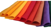 Feutre non tissé coloré en PET, résistant au vieillissement, perforé à l'aiguille, pour bricolage et broderie