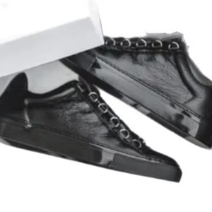 Nouveauté en stock : <span class=keywords><strong>Chaussures</strong></span> <span class=keywords><strong>de</strong></span> skate tendance pour hommes, en cuir plissé, à bout rond, à lacets, à semelle plate, classiques, décontractées et polyvalentes, disponibles en modèles basses et montantes. - Product Image 5