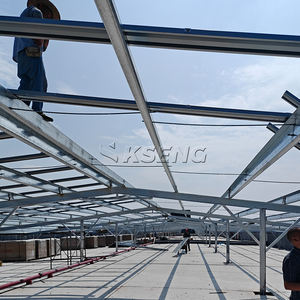 ระบบติดตั้งแผงโซลาร์เซลล์บนหลังคาโรงจอดรถ BIPV พร้อมรางเหล็กชุบสังกะสีแบบ HDG ป้องกันน้ำ พร้อมรางระบายน้ำแบบกันน้ำ - Product Image 3