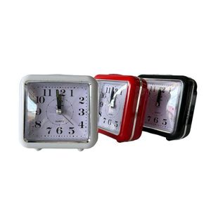 <b>Desk</b> <b>Clock</b> Silent Alarm <b>Clock</b> Square Quartz Analog <b>Clock</b> For Home Office <b>Desk</b> Use - Product Image 1
