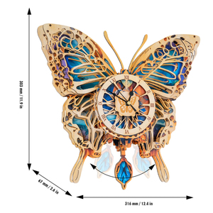 Rompecabezas de madera 3D con forma de mariposa, kit de montaje DIY para decoración del hogar, juguete STEM unisex para adultos - Product Image 6