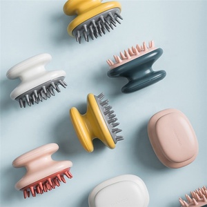 Nouvelle Brosse à Cheveux en Silicone de Haute Qualité avec Logo Personnalisé, Brosse de Massage du Cuir Chevelu Durable, Brosse de Nettoyage de la Tête - Product Image 1