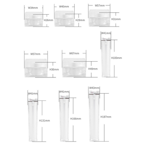 Envío Rápido, Tarro <span class=keywords><strong>de</strong></span> Plástico Acrílico Cuadrado Blanco Esmerilado para Envasado <span class=keywords><strong>de</strong></span> Cosméticos, 5g 10g 15g 30g 50g - Product Image 5