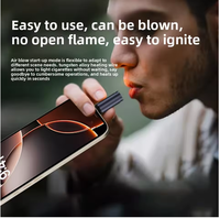 Briquet miniature de type C, briquet coupe-vent, allumeur de fumée extérieur, adaptateur USB-C, adaptateur de sécurité